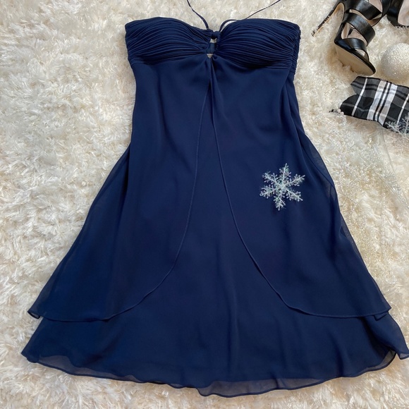 🆕 💙 🥂 Joseph Ribkoff Cocktail Dress NWOT - Picture 4 of 11